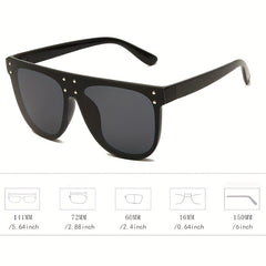 Y2K Oversized Mirror Lens Sunglasses UV400