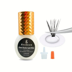 Clear Lash Glue for Cluster Eyelash Extensions Fast Drying Sensitive Waterproof
