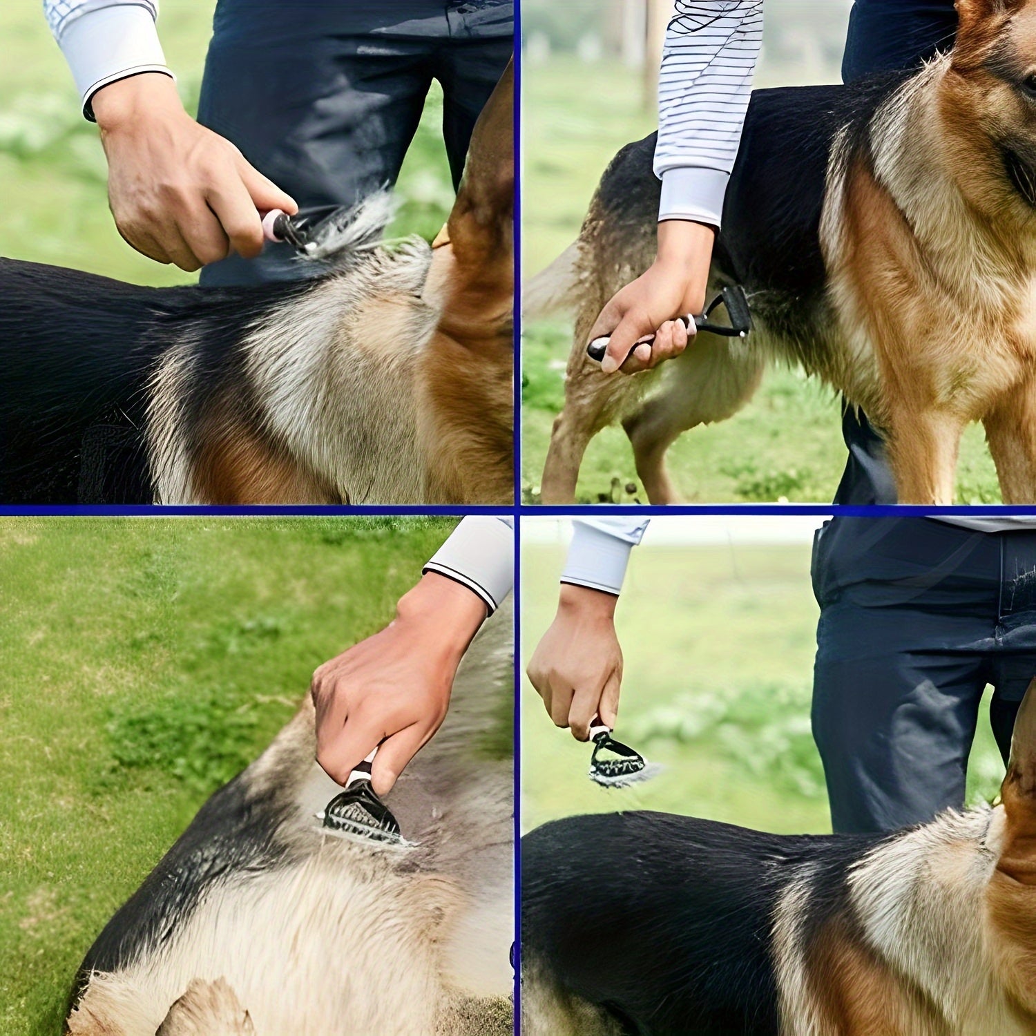 Pet Grooming Brush For Dogs And Cats - Shedding Tool And Hair Removal Comb