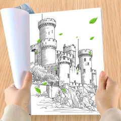British Castles Adult Coloring Book - Great for Relaxation & Stress Relief