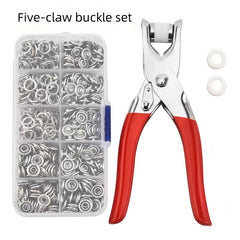 Button Mounting Tool Set Metal Pliers No Sew Fasteners Studs