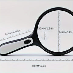 30X 60X Handheld Magnifying Glass With LED Lighting
