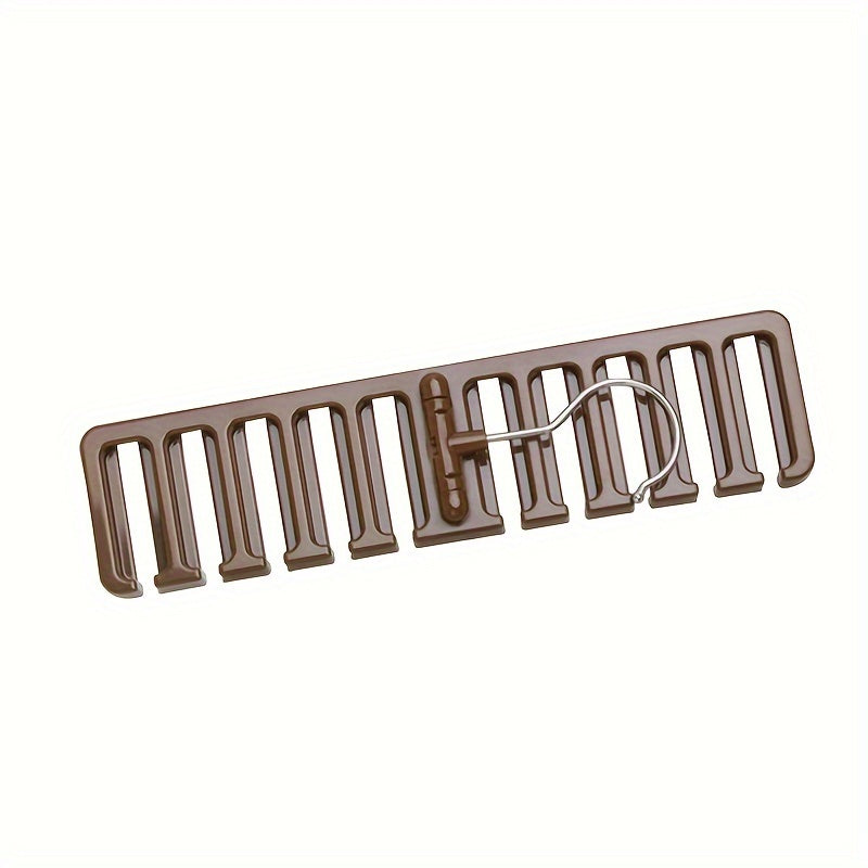 Foldable Belts Storage Hanger With 10 Slots - Clothes Hanger Organizer