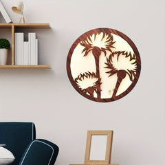 LED Lights Wooden Wall Hanging Tree Decoration