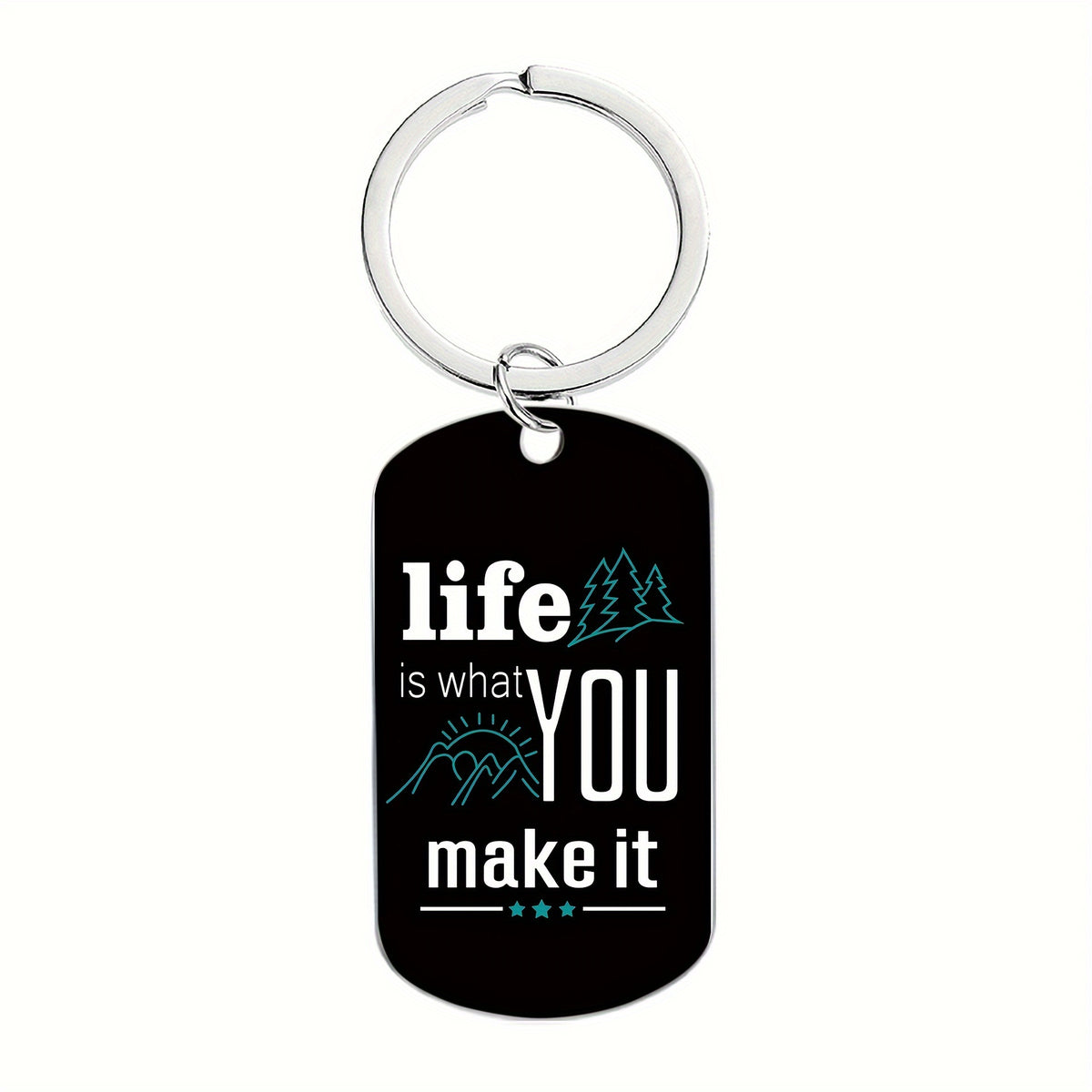 Engraved Metal Key Chain Inspirational Gift for Friends Family Colleagues