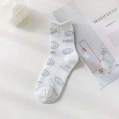 5 Pairs Women's Floral Print Socks