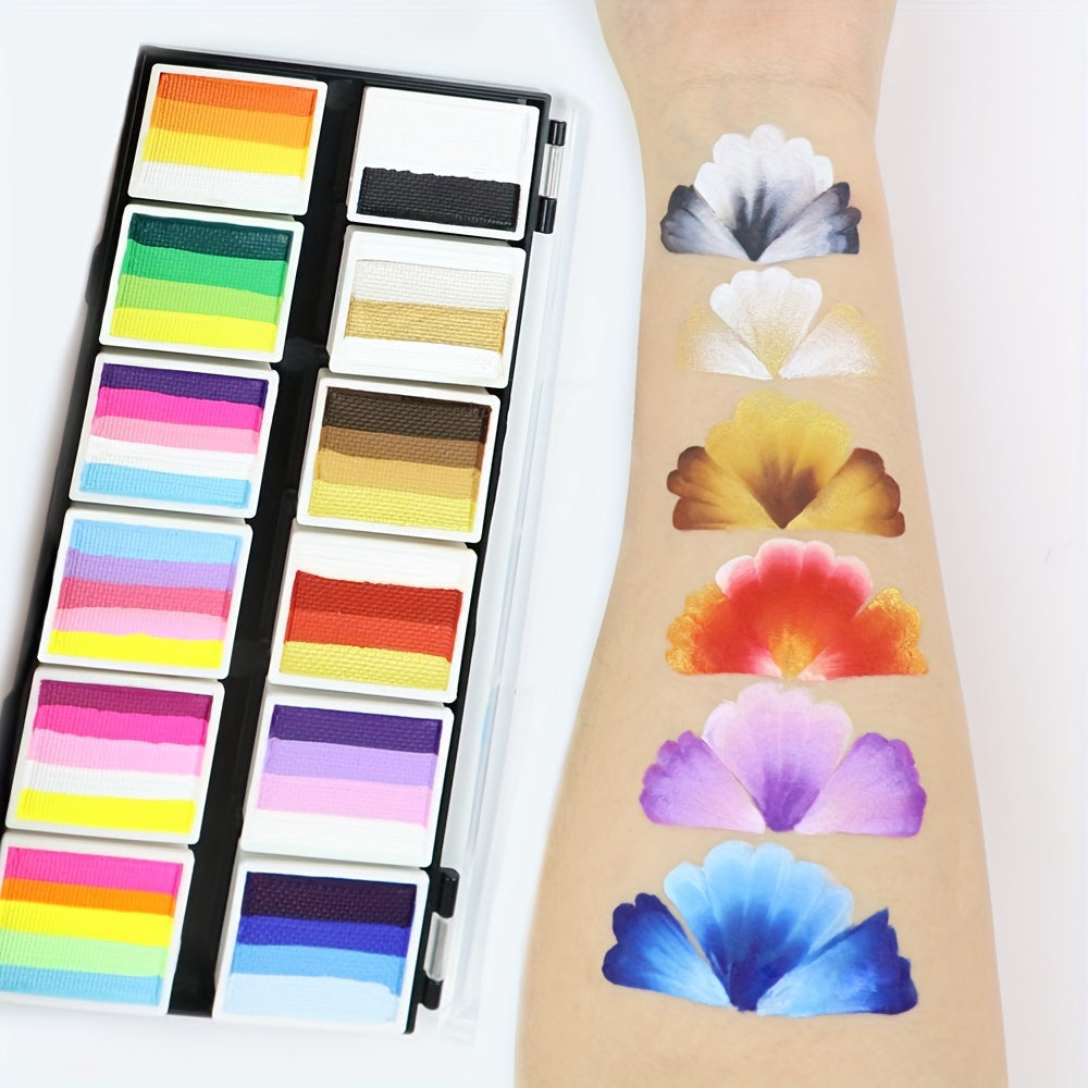 Shining Flowerface Face & Body Paint Kit with Stencils