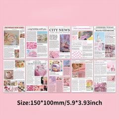 10Pcs Pink Memory Poster Series Card Postcard DIY Wall Decoration Card