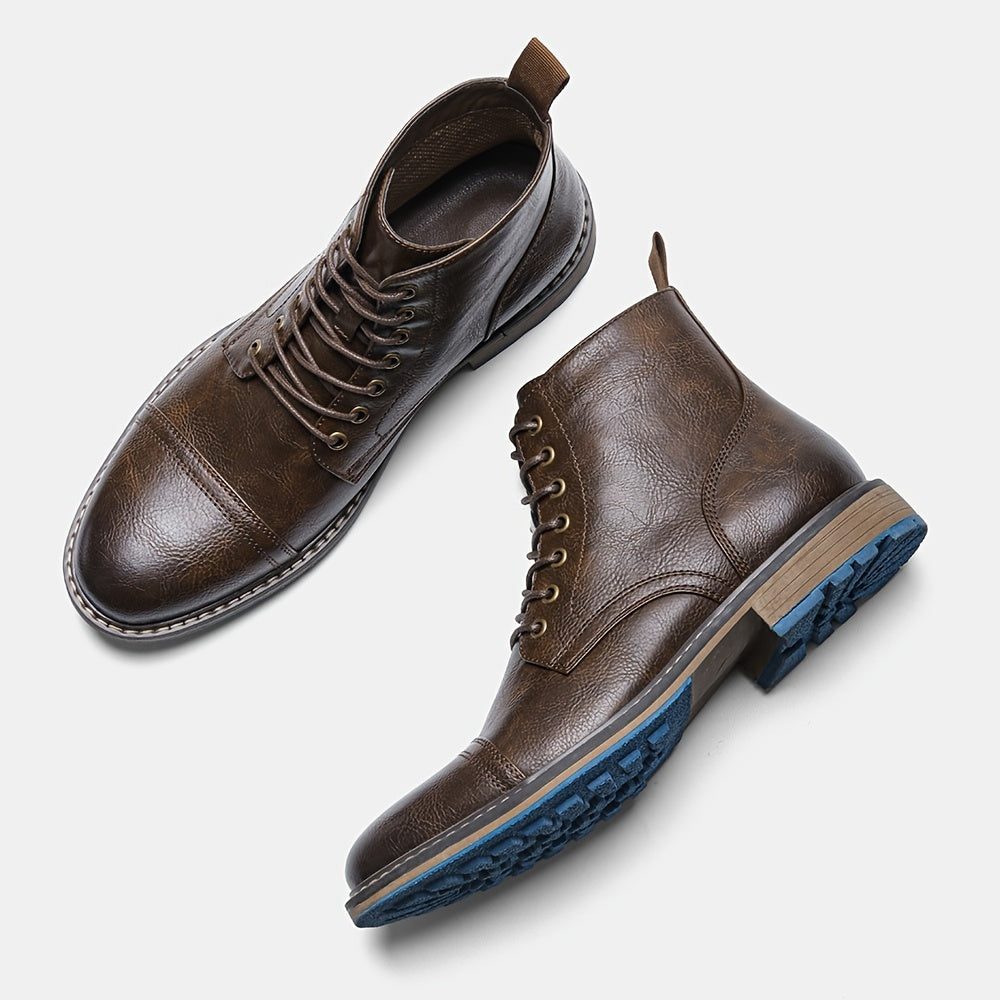 Men's Oxford Cap Toe Ankle Boots Formal Dress Shoes