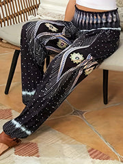  Geometric Print Harem Trousers