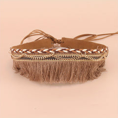 Boho Turquoise Tassel Hat Band Western Style Cowboy Cowgirl Hatband