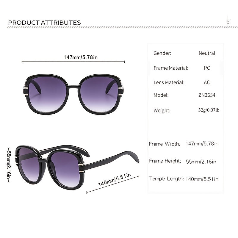 Oversized Polarized Sunglasses UV400 Protection Ladies Vintage Shades