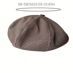 Vintage Plaid Beret Casual Cotton Painter Hat