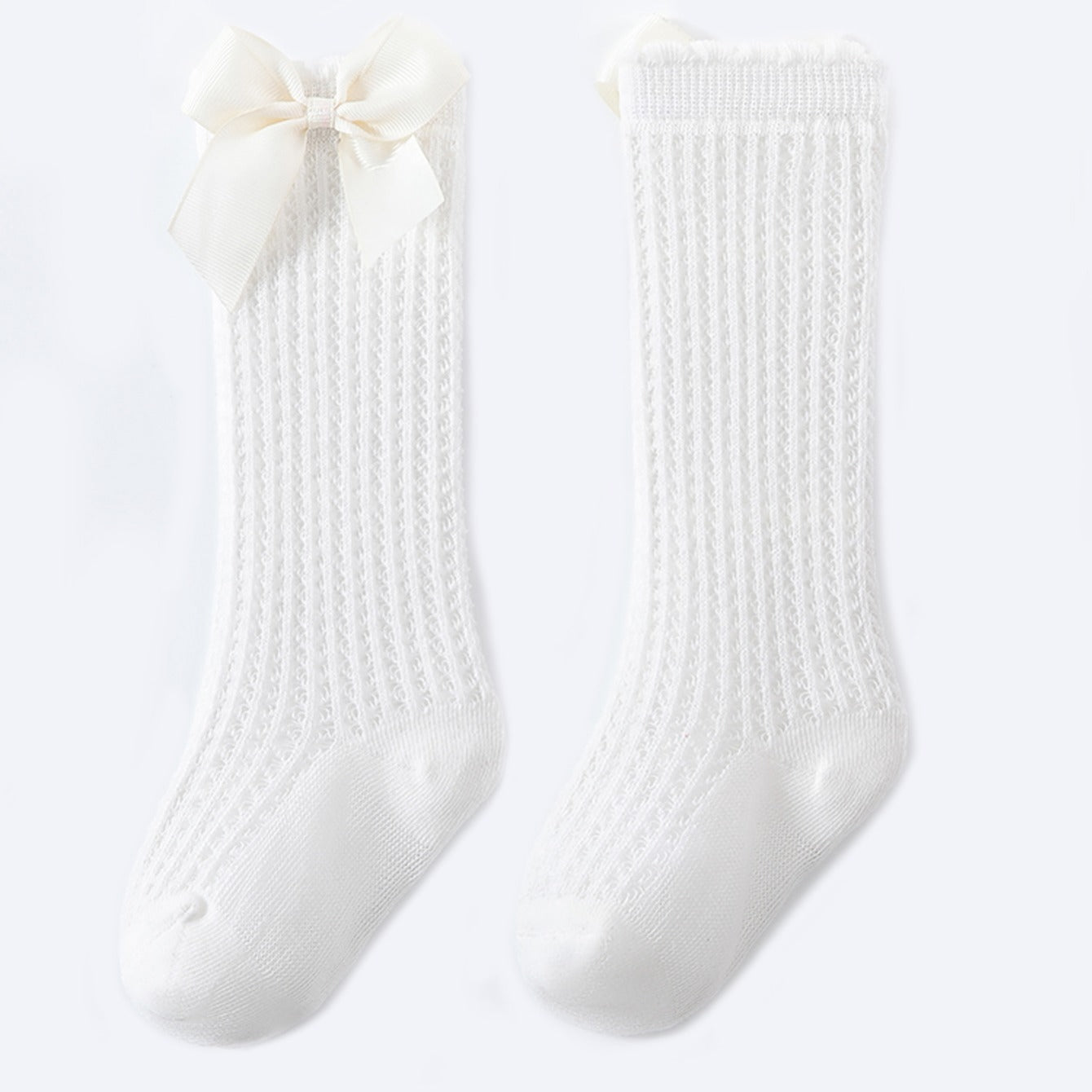 Cozy and Breathable Baby Bow Socks