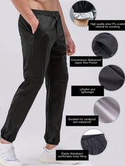 Men's Sauna Sports Pants Waterproof Loose Workout Pants