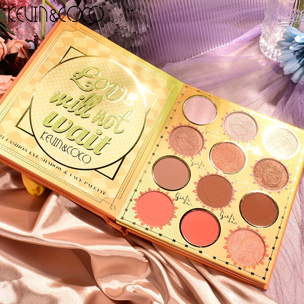 72 Color Eyeshadow Palette + Blush & Contour Kit