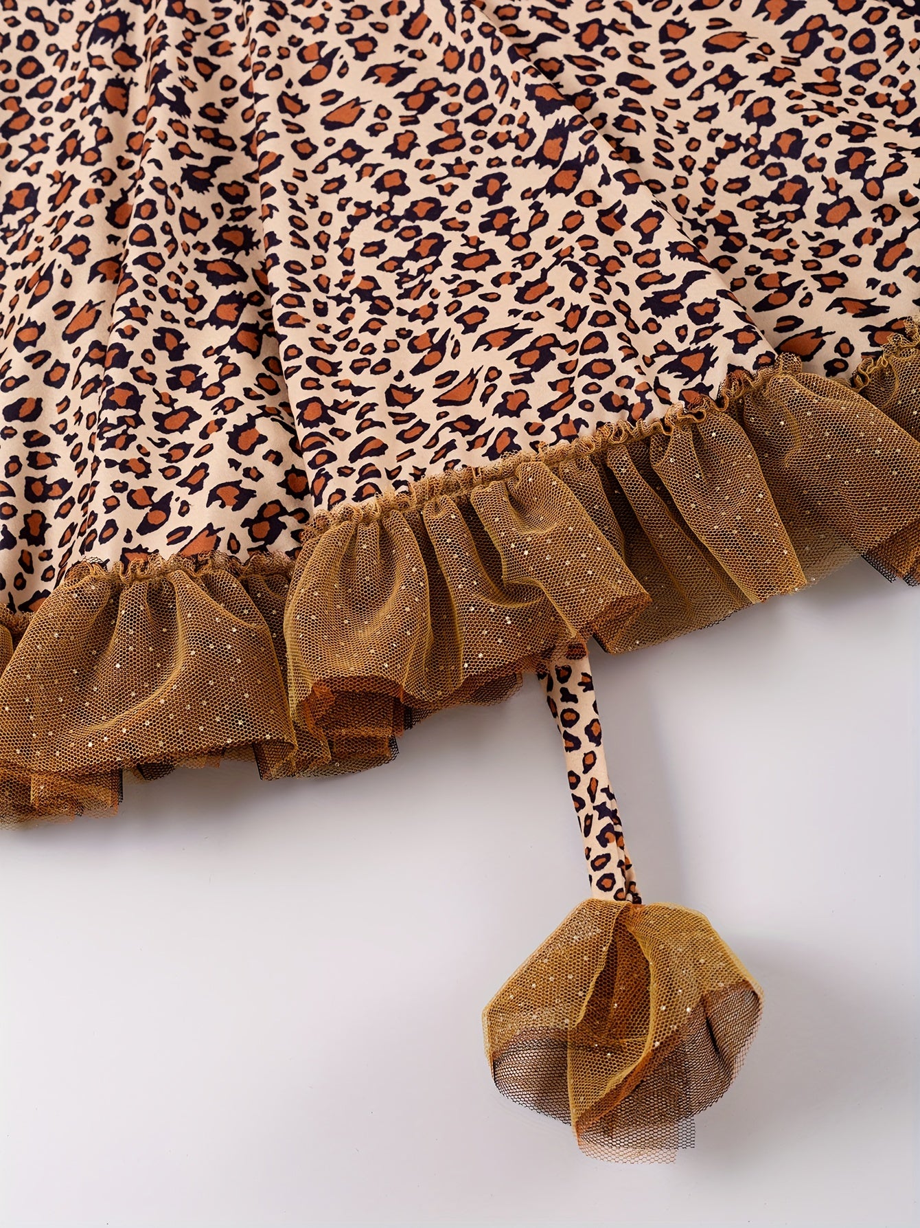 Leopard Print Ruffle Dress Halloween Costume Set