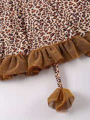 Leopard Print Ruffle Dress Halloween Costume Set
