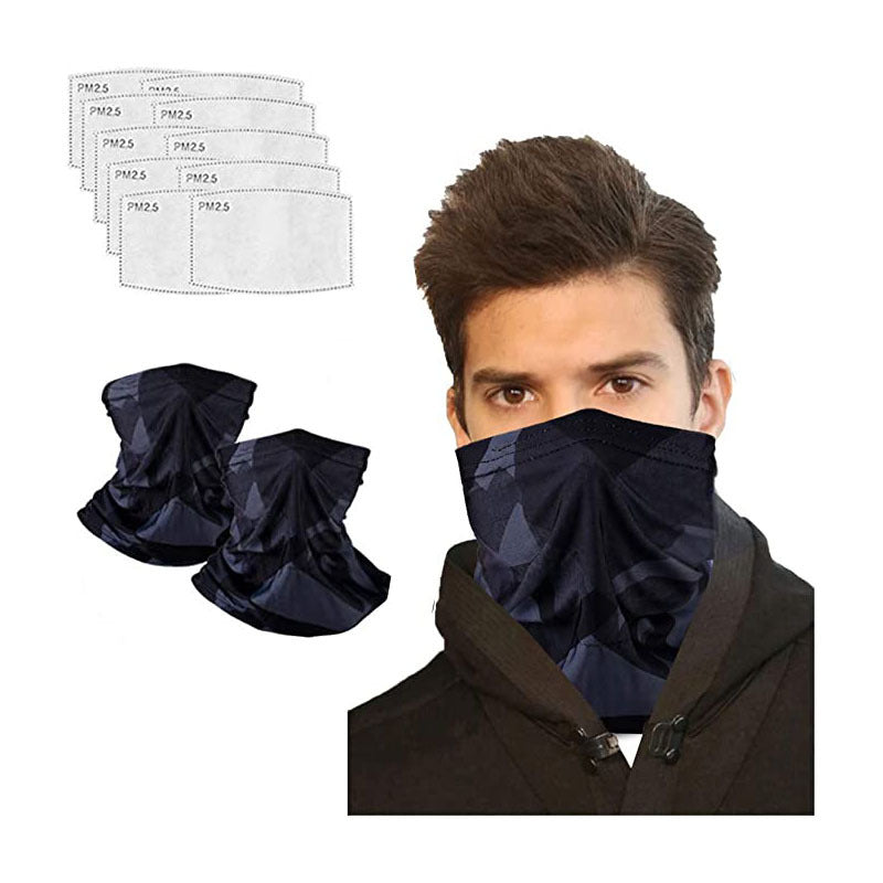 2 Pcs Neck Gaiter Bandana Half Face Balaclava Headwear Headgear Infinity Scarf
