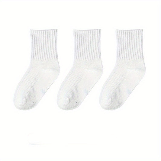 3 Pairs Boys Casual Short Crew Socks for Kids