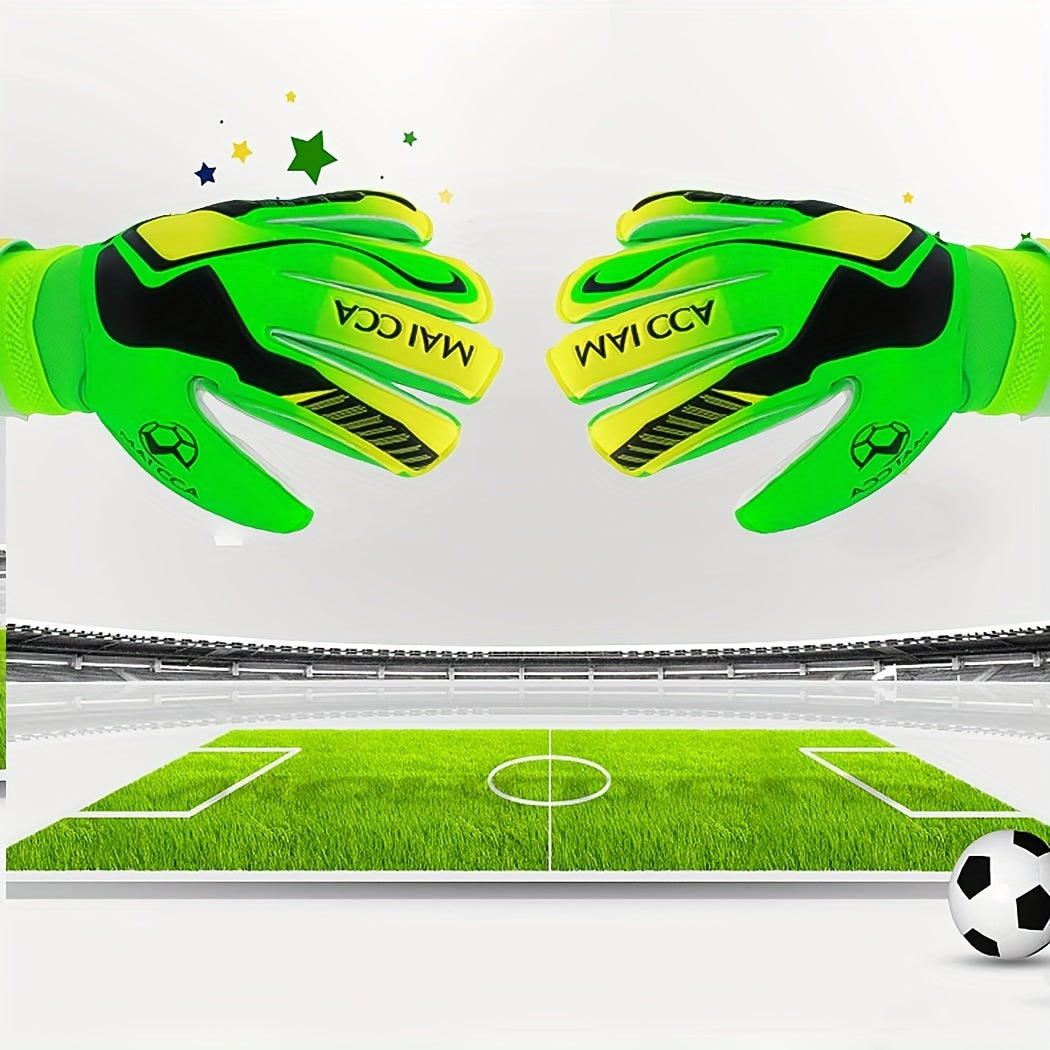 Soccer Goalie Gloves Strong Grip Green
