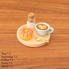 Dollhouse Coffee Cake Tea Set with Accessories