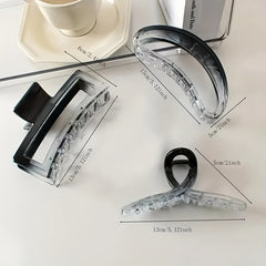 Gradient Hair Clip Hollow Hair Claw Ponytail Holder for Women Girls