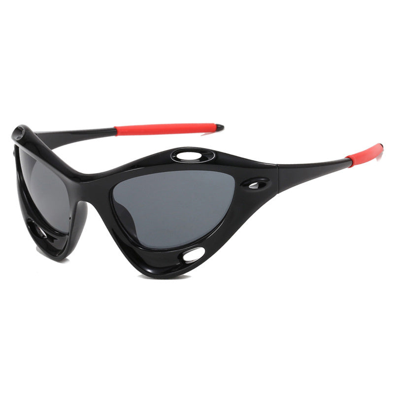 Men's Cat Eye Hollow Riding Goggles Street Photography Sunglasses