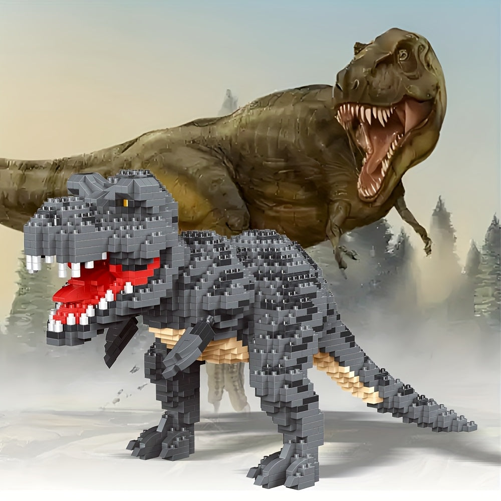 Jurassic Brontosaurus & Velociraptor Building Blocks Model Toy
