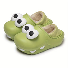 Boys Funny Eyes Cartoon Slides Cozy Slippers For Indoor Outdoor Bedroom