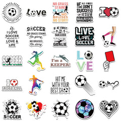 Set of 50 Unique Football Stickers for Water Bottles Helmets Luggage & More