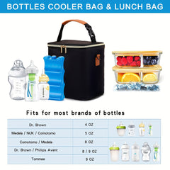 Breastmilk Cooler Bag with Ice Pack Leakproof Lining Insulated Lunch Carrier