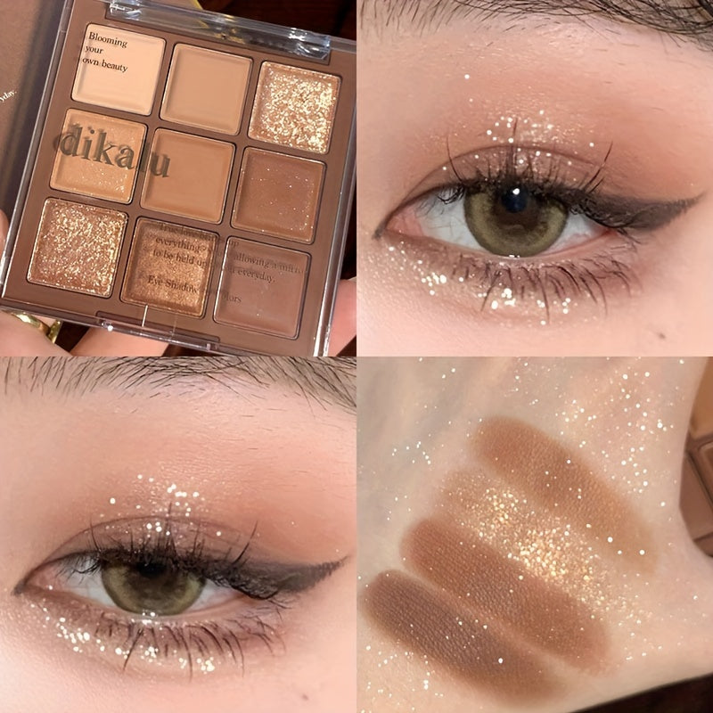 9 Colors Eyeshadow Palette Matte Metallic Finish