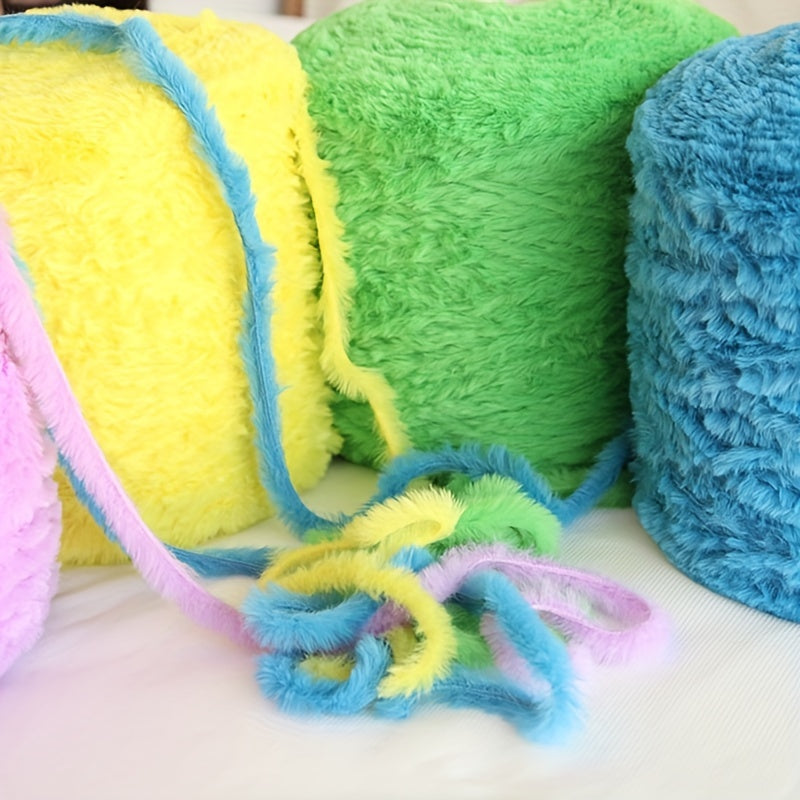 Soft Faux Mink Fur Yarn for Crocheting and Knitting