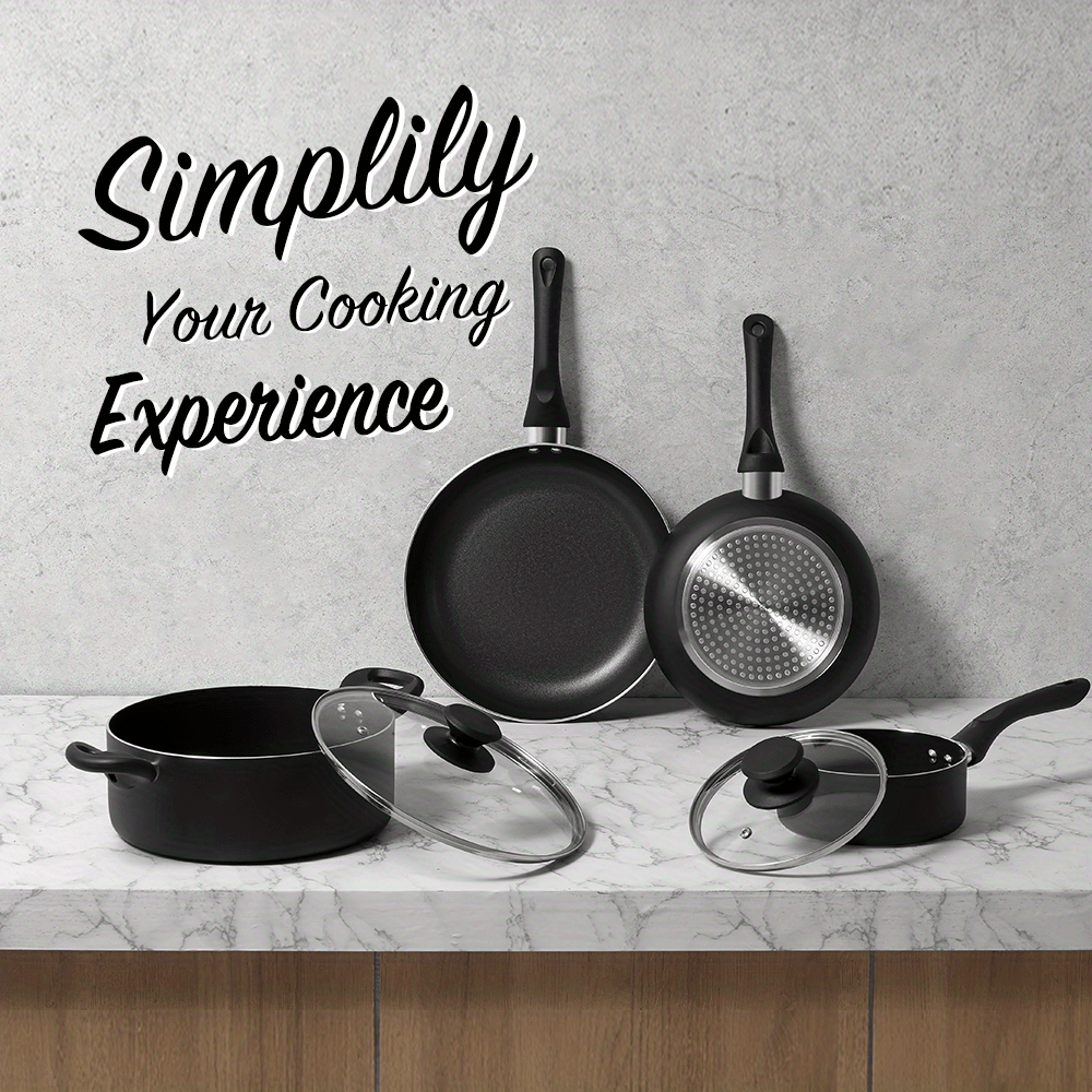 6pcs Nonstick Cookware Set Ceramic Coating Pot and Pans