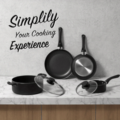6pcs Nonstick Cookware Set Ceramic Coating Pot and Pans