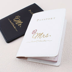 2pcs Mr &Mrs Passport Holder Travel Passport Holder Set