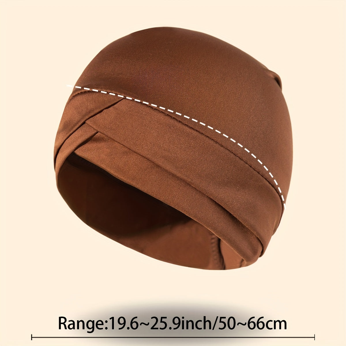 Double Layer Turban Cap Elastic Solid Head Wrap Casual Bonnet Head Scarf
