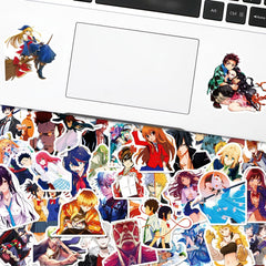 300 Cartoon Motorcycle Anime Stickers for Adults