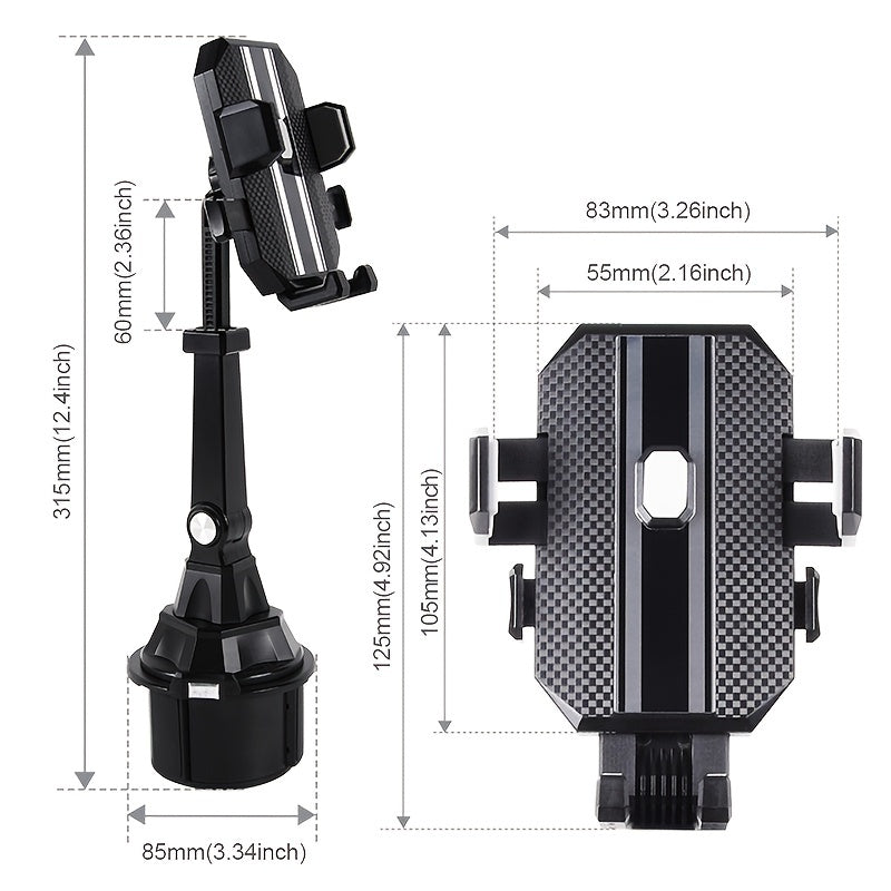 Adjustable Car Cup Phone Holder Mount No Shaking