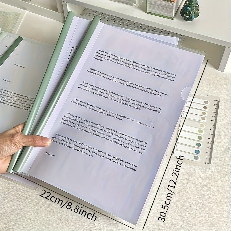 Green Gradient A4 Folder, 100 Sheets Capacity