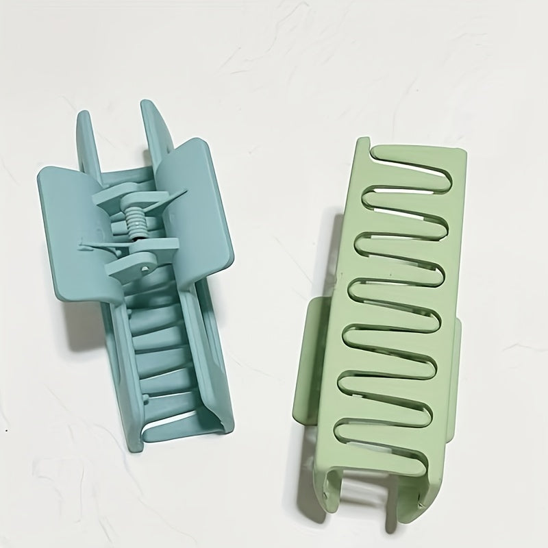 2pcs Matte Hair Claw Clips Strong Hold Grip Hair Jaw Clip