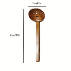 Solid Wood Ramen Spoon Leaky Soup Spoon 21 08cm
