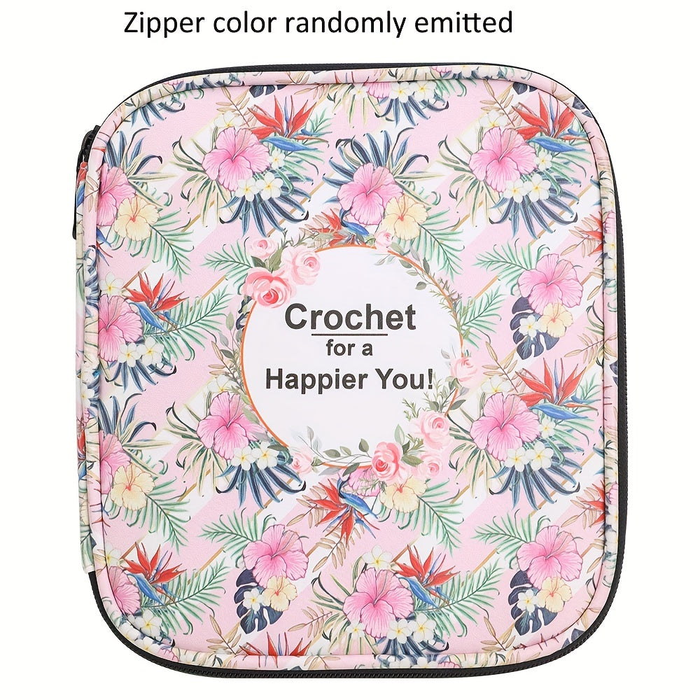 Crochet Storage Bag Knitting Needle Box Zippered Storage Bag