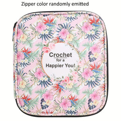Crochet Storage Bag Knitting Needle Box Zippered Storage Bag