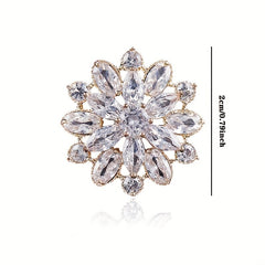 Snowflake Copper Brooch For Men Charm Banquet Prom Costume Jewelry Gift