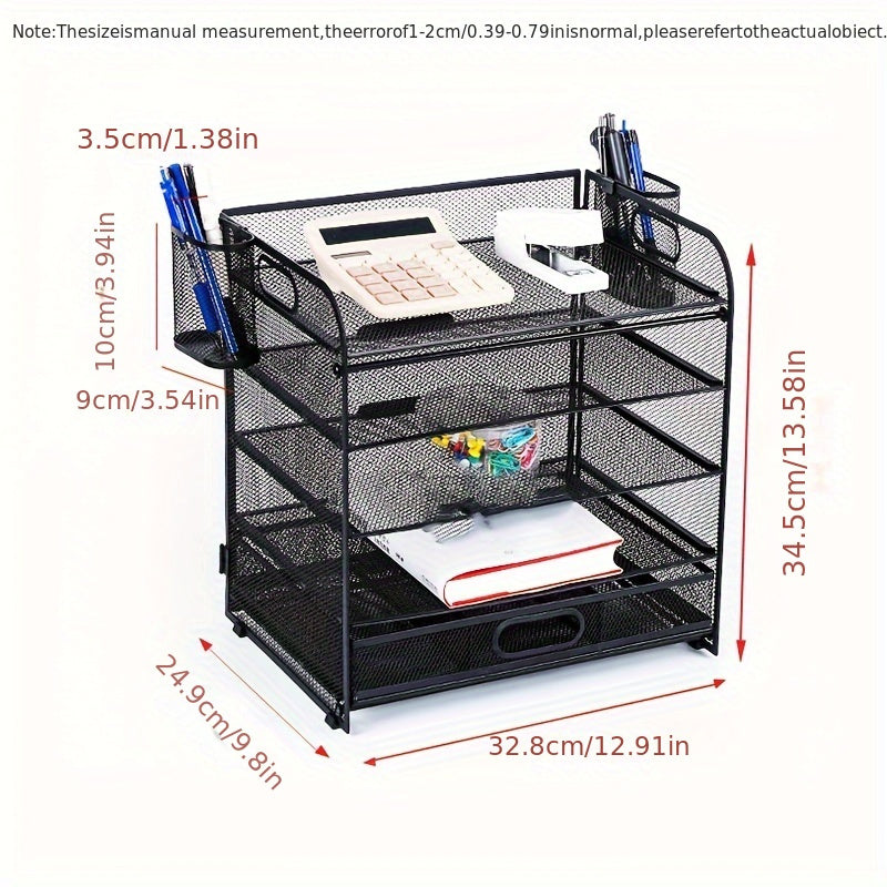 Desktop File Storage Rack for Office and Study