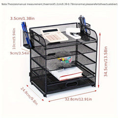 Desktop File Storage Rack for Office and Study