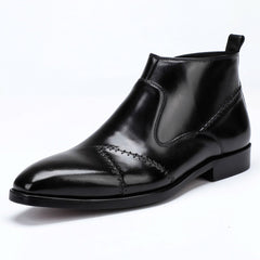 FARWARWO Men's Leather Business Ankle Boots