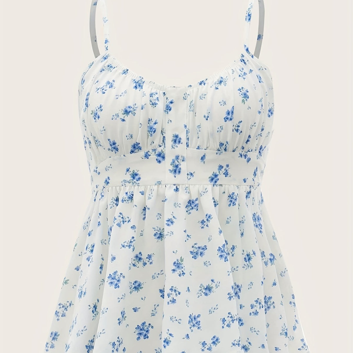 Floral Print Spaghetti Strap Cami Top for Summer
